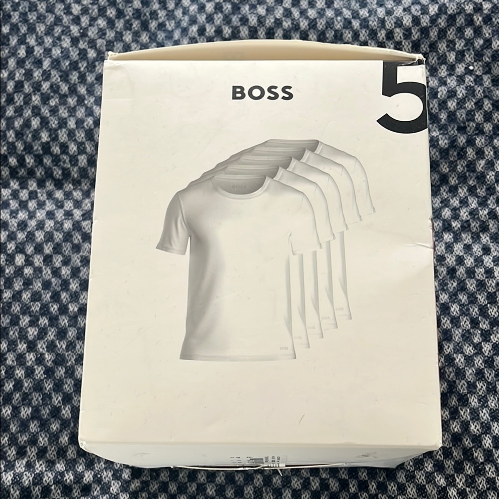 BOSS Men's White Crew Neck T-Shirt - Picture 2 of 3